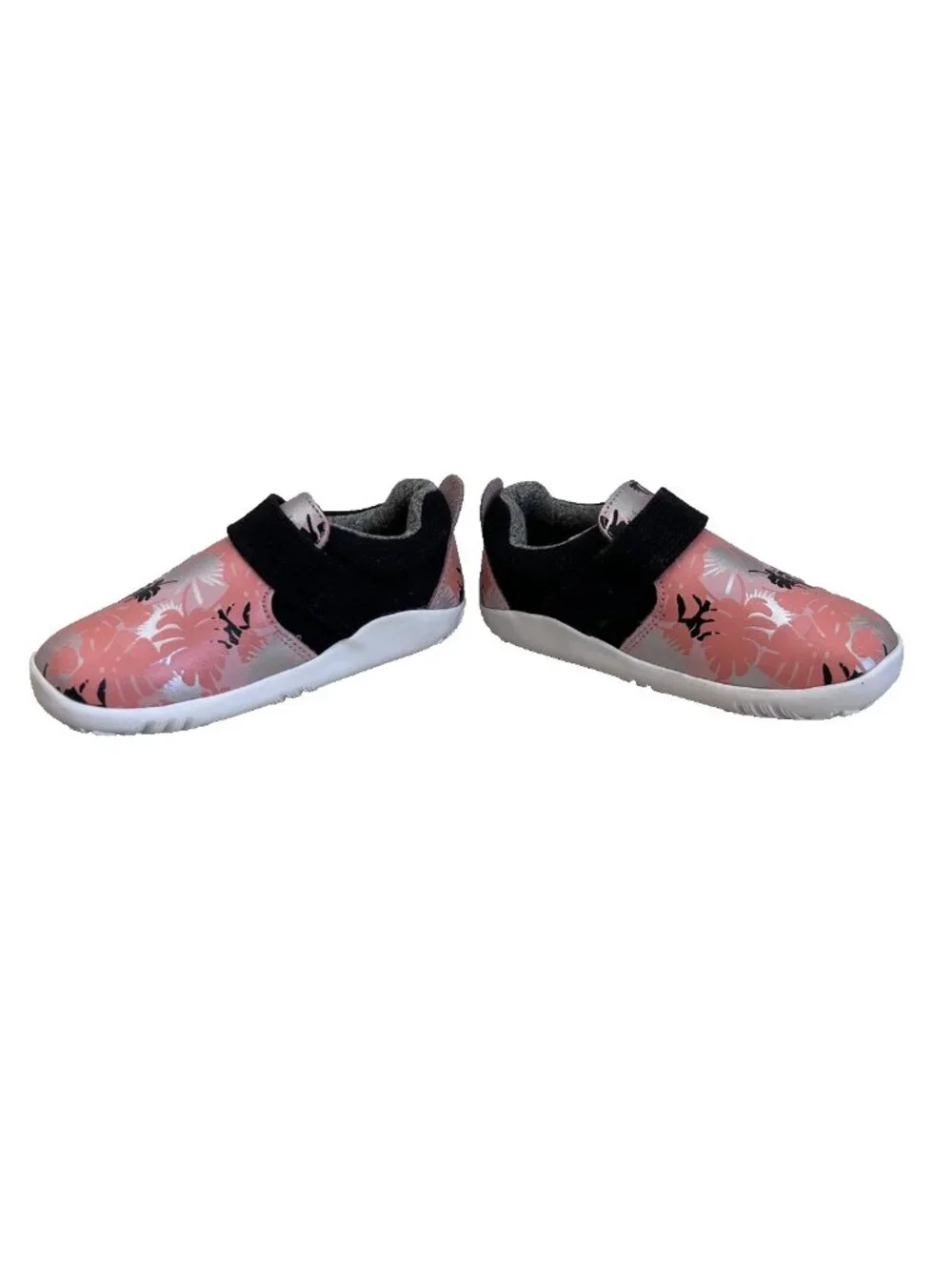 BOBUX I-Walk Grass Court Rainforest Pink Palm Leaf Leather Sneakers EU 22 US 6